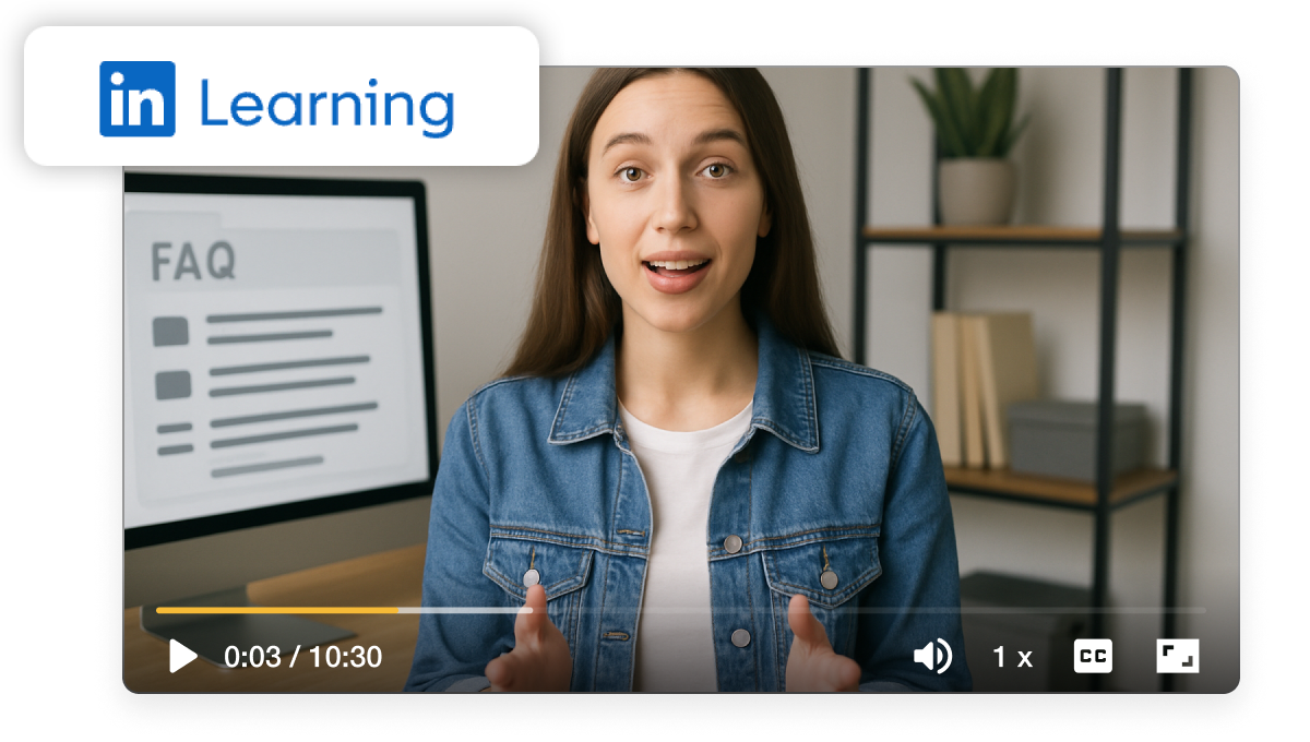 Migrating LinkedIn Courses to Visla — team member editing and organizing training videos using Workspaces and Teamspaces
